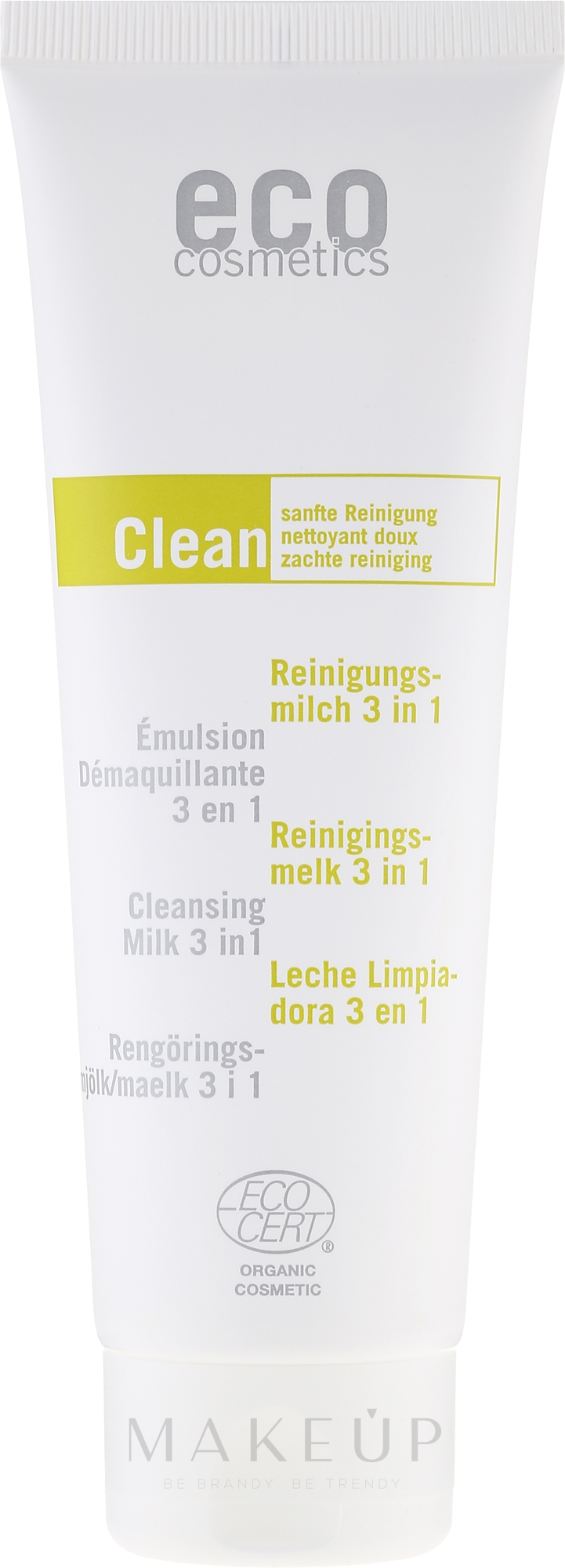 3in1 Reinigungsmilch mit Grüntee und Myrte - Eco Cosmetics — Bild 125 ml