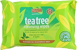Reinigungstücher 25 St. - Beauty Formulas Tea Tree Cleansing Wipes — Bild N1