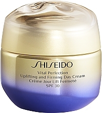Düfte, Parfümerie und Kosmetik Straffende und festigende Anti-Aging Tagescreme gegen Falten und Pigmentflecken mit UV-Schutz SPF 30 - Shiseido Vital Perfection Uplifting and Firming Day Cream SPF 30