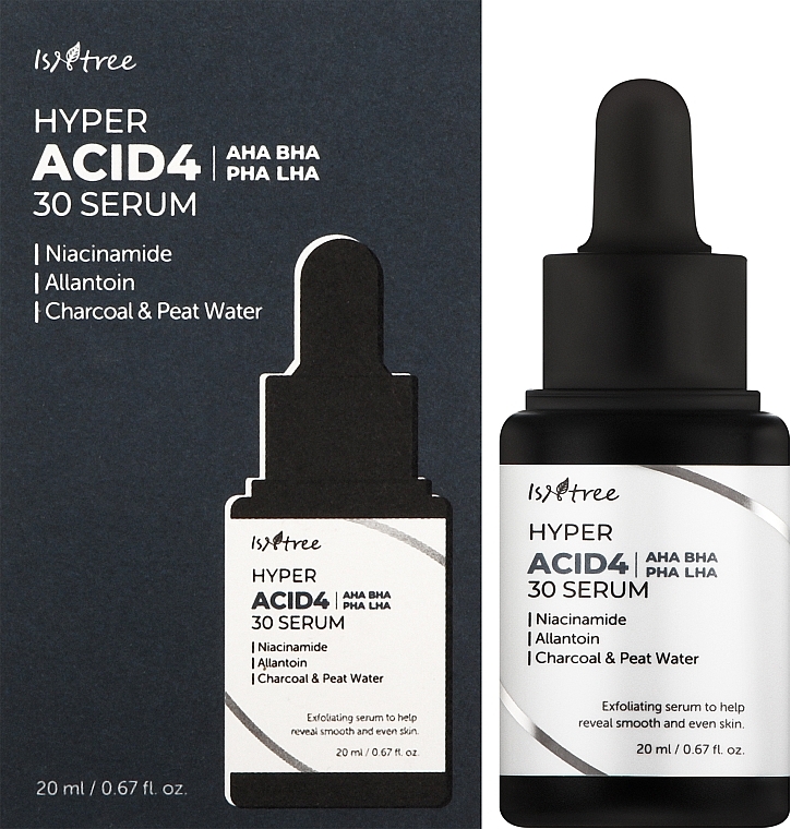  Peelingserum für das Gesicht auf Säurebasis - IsNtree Hyper Acid 4 AHA BHA PHA LHA 30 Serum — Bild N2