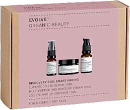 Düfte, Parfümerie und Kosmetik Set - Evolve Organic Beauty (cr/30ml + eye/lip/contour/15ml + serum/10ml)
