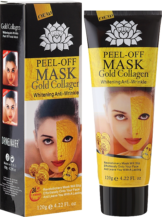 Aufhellende Peel-Off Maske gegen Falten - Pilaten Anti Aging 24K Gold Collagen Peel Off Face Mask — Bild N1