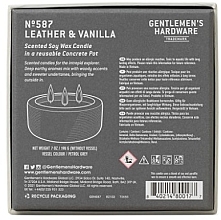 Duftkerze 3 Dochte - Gentleme's Hardware Soy Wax Candle 587 Leather & Vanilla — Bild N4