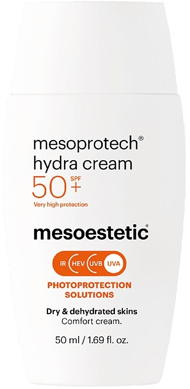 Feuchtigkeitsspendende Sonnenschutzcreme für das Gesicht SPF 50+ - Mesoestetic Mesoprotech Hydra Cream SPF 50+  — Bild N1