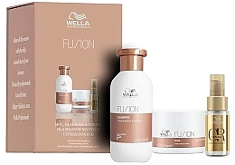 Haarpflegeset - Wella Professionals Fusion (Shampoo /250 ml + Haarmaske /150 ml + Haaröl /30 ml) — Bild N1