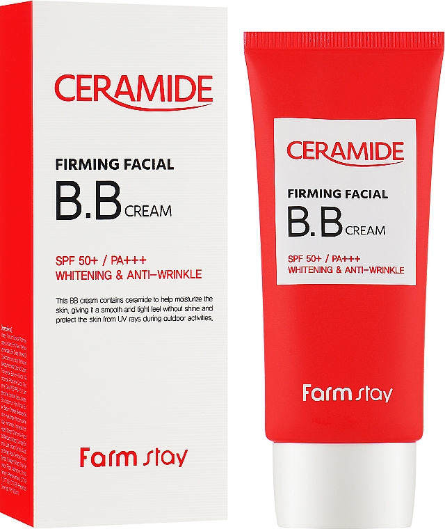 Stärkende BB-Creme für das Gesicht mit Ceramiden SPF 50 - FarmStay Ceramide Firming Facial B.B Cream — Bild N2