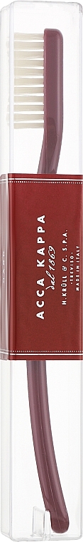 Zahnbürste hart rot - Acca Kappa Vintage Tooth Brush Nylon Hard Venetian Red Color — Bild N1