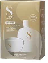 Haarpflegeset - AlfaParf Semi Di Lino Diamond Illuminating (Shampoo 250ml + Haarmaske 200ml) — Bild N2