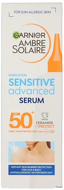 Sonnenschutzserum für den Körper - Garnier Ambre Solaire Sensitive Advanced Serum SPF50+ — Bild N2