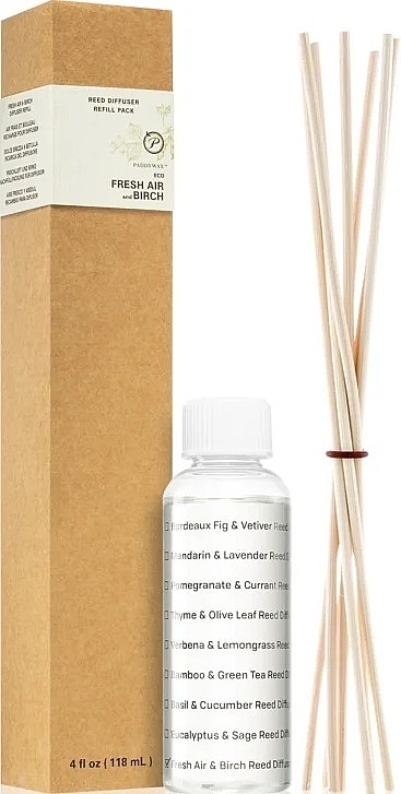 Nachfüller für Raumerfrischer Frische Luft und Birke - Paddywax Eco Green Diffuser Refill + Reeds Fresh Air & Birch — Bild N1