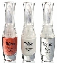 Düfte, Parfümerie und Kosmetik Französisches Maniküre-Set - Trind French Manicure Set RED (base/9ml + nail/9ml + car/9ml + stickers/120)