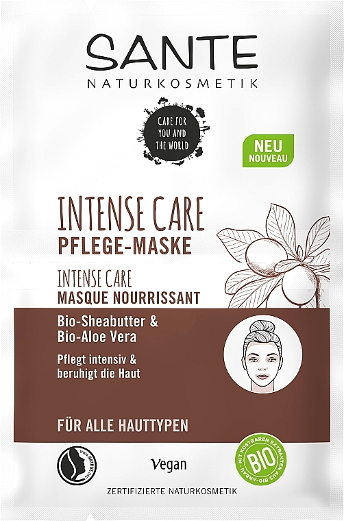 Pflegende Maske mit Sheabutter und Aloe - Sante Intense Care Nourishing Mask Shea Butter & Aloe Vera — Bild N1