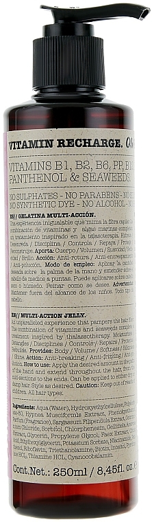 Haarpflegeset - Eva Professional Vitamin Recharge Pack The Original (shm/500ml + cr/250ml) — Bild N2