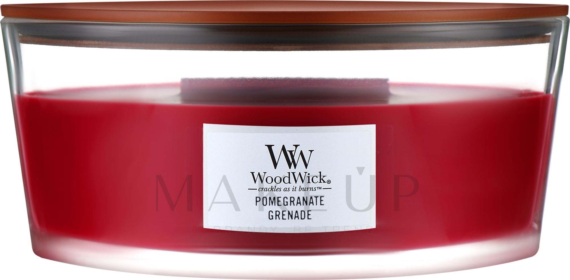 Duftkerze im Glas Pomegrante Grenade - Woodwick Hearthwick Flame Ellipse Candle Pomegrante Grenade — Bild 453.6 g