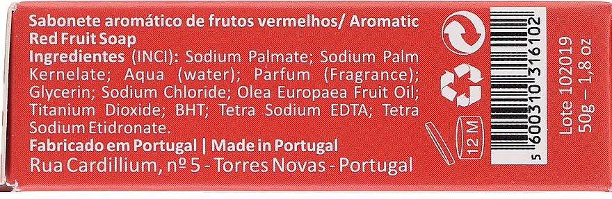 Naturseife Red Fruits - Essencias De Portugal Andorinhas Red Fruits Soap Live Portugal Collection — Bild N2