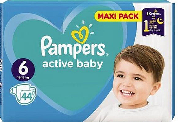 Windeln Active Baby 6 (13-18 kg), 44 St. - Pampers — Bild N1