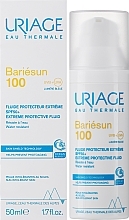 Sonnenschutzfluid für Gesicht, Hals und Dekolleté mit Vitamin C und E und Thermalwasser SPF 50+ - Uriage Bariesun 100 Extreme Protective Fluid SPF 50+ — Bild N2