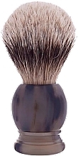 Rasierpinsel Größe 12 - Plisson Horn & High Mountain White Shaving Brush — Bild N1