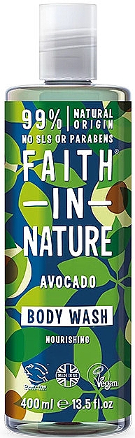 Pflegendes Duschgel mit Vitamin E und Avocadoöl - Faith In Nature Avocado Body Wash — Bild N1