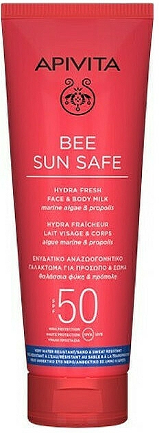 Sonnenschutzmilch für Gesicht und Körper mit Meeresalgen - Apivita Bee Sun Safe Hydra Fresh Face & Body Milk SPF50 — Bild N1