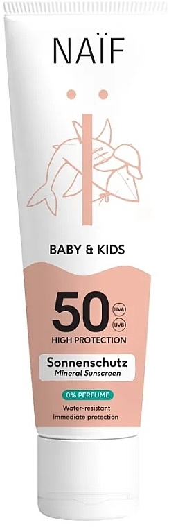 Sonnenschutz für Säuglinge und Kinder	 - Naif Baby & Kids Sun Cream SPF50 0% Perfume	 — Bild N1