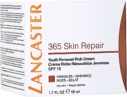 Reichhaltige Tagescreme zur Reaktivierung der Jugendlichkeit SPF 15 - Lancaster 365 Skin Repair Youth Renewal Rich Cream SPF 15 — Bild N3
