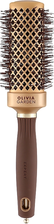 Rundbürste 40 mm - Olivia Garden Expert Blowout Straight Wavy Bristles Gold & Brown  — Bild N1