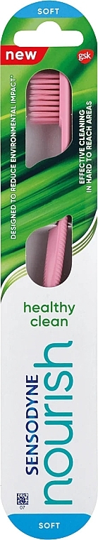 Zahnbürste weich rosa - Sensodyne Nourish Healthy Clean Soft Toothbrush  — Bild N1