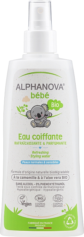 Erfrischendes Wasser für Babys mit dreifachem Gebrauch - Alphanova Bebe Eau Coiffante — Bild N1