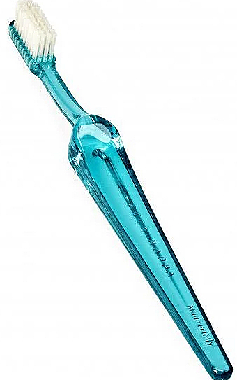 Zahnbürste mittel weiß-hellblau - Acca Kappa Tooth Brush Nylon Medium — Bild N1
