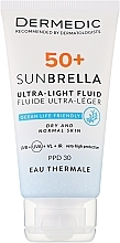 Düfte, Parfümerie und Kosmetik Ultraleichte Schutzcreme für trockene und normale Haut SPF 50+ - Dermedic 50+ Sunbrella Ultra-light Fluid