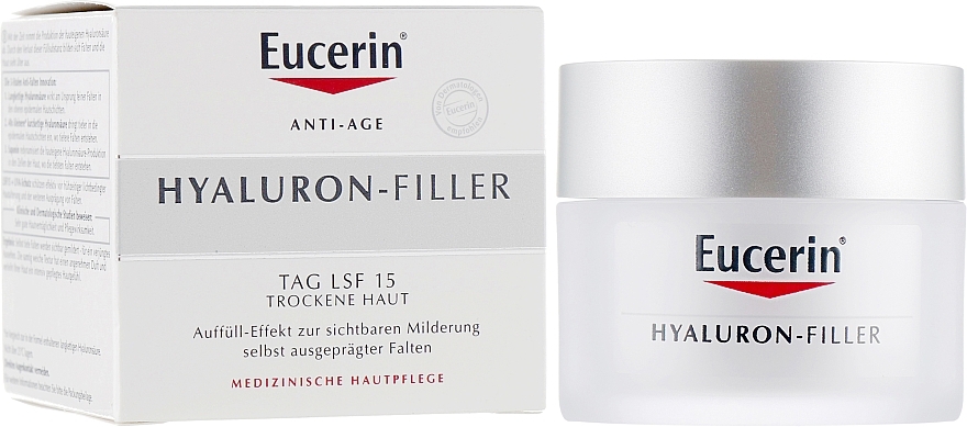 Anti-Falten Tagescreme für trockene und empfindliche Haut mit Hyaluronsäure - Eucerin Hyaluron-Filler Day Cream For Dry Skin — Bild N4
