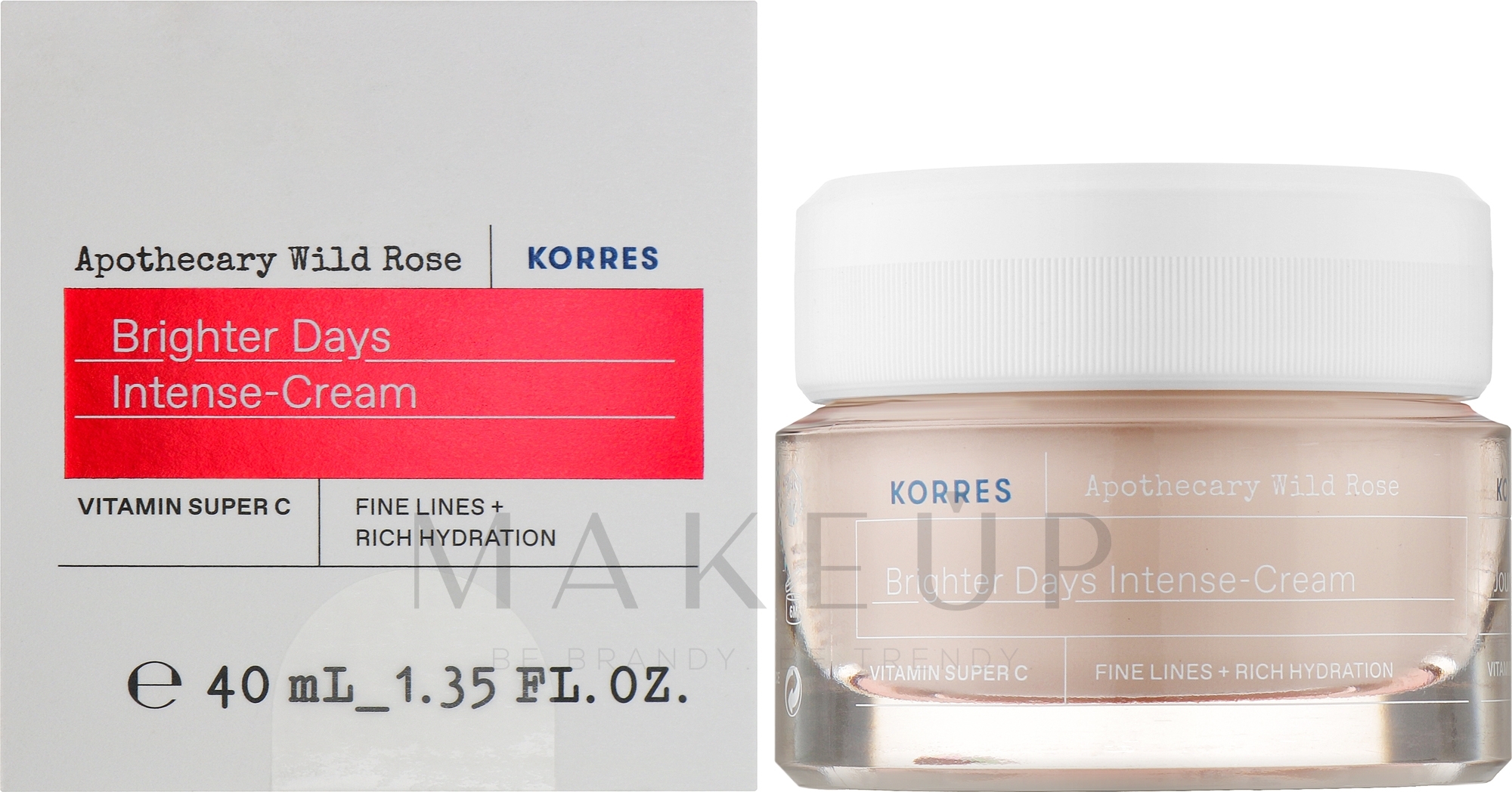 Intensive Tagescreme für das Gesicht - Korres Apothecary Wild Rose Brighter Days Intense-Cream — Bild 40 ml