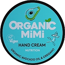 Pflegende Handcreme Avocado- und Oreganoöl - Organic Mimi Organic Avocado Oil & Oregano Nutrition Hand Cream  — Bild N1