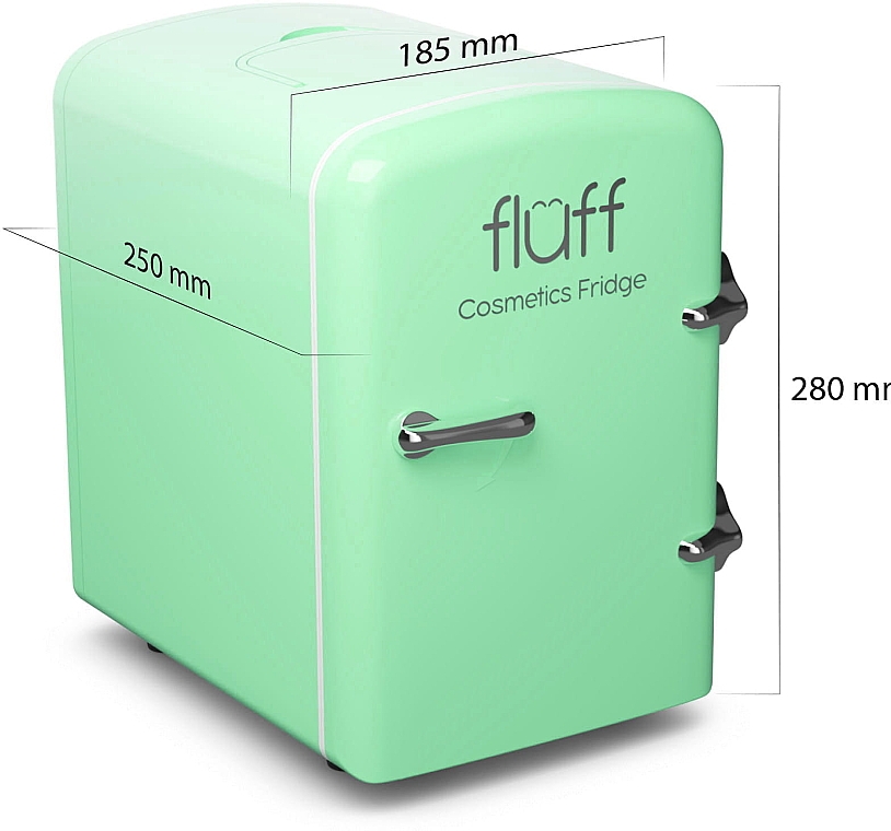 Kosmetischer Mini-Kühlschrank grün - Fluff Cosmetic Green Fridge — Bild N3