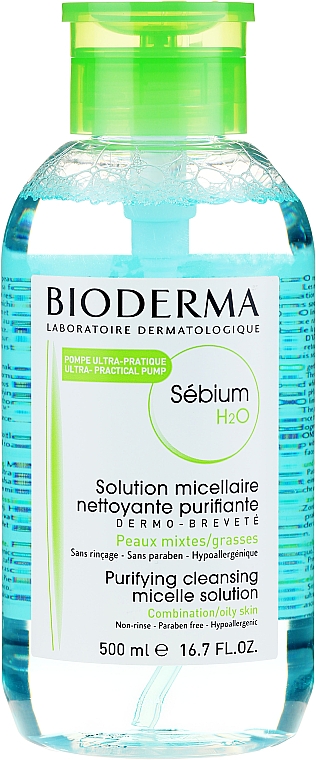 Klärendes, seboregulierendes und beruhigendes Mizellen-Reinigungswasser zum Abschminken für fettige und Mischhaut - Bioderma Sebium H2O Micellaire Solution — Foto N5