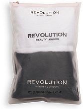 Turban-Handtuch weiß, schwarz 2 St. - Makeup Revolution Haircare Microfibre Hair Wrap Black & White — Bild N2