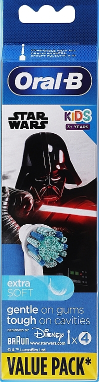 Zahnbürstenkopf für elektrische Zahnbürste weiß 4 St. - Oral-B Kids Star Wars Extra Soft — Bild N1
