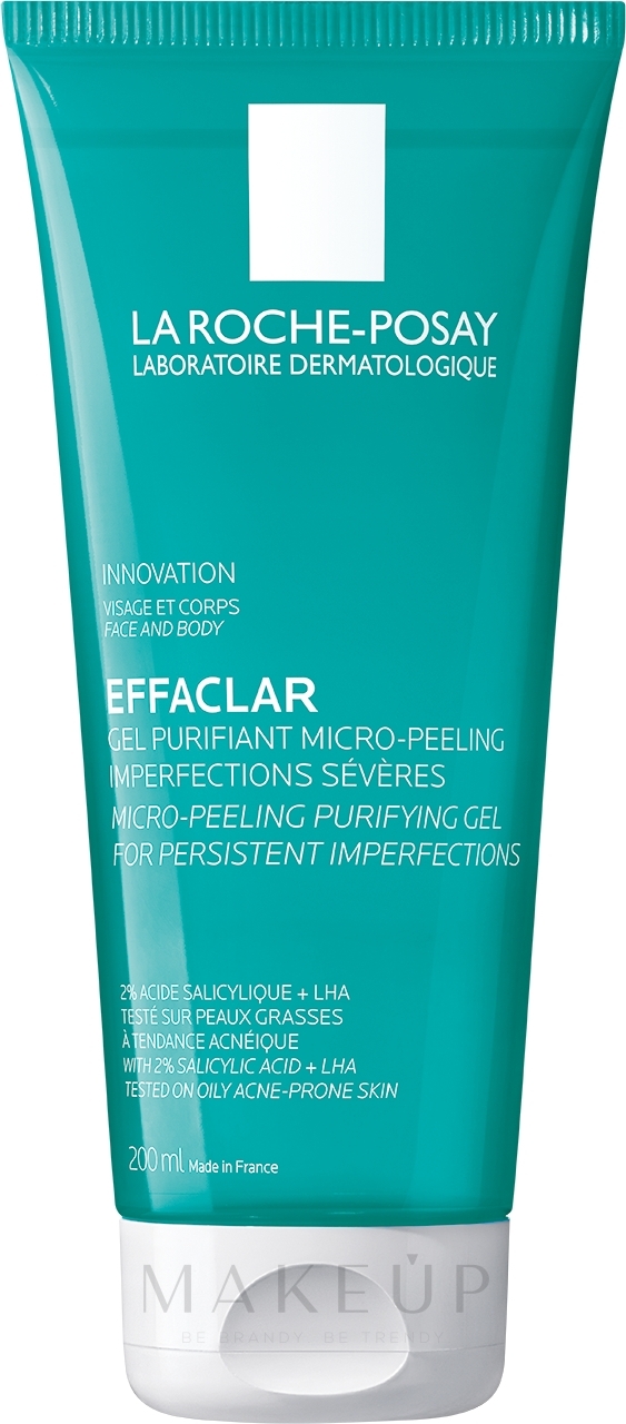 Mikro-Peeling Reinigungsgel für Gesicht und Körper bei starken Unreinheiten - La Roche-Posay Effaclar Micro-Peeling Purifying Gel — Bild 200 ml