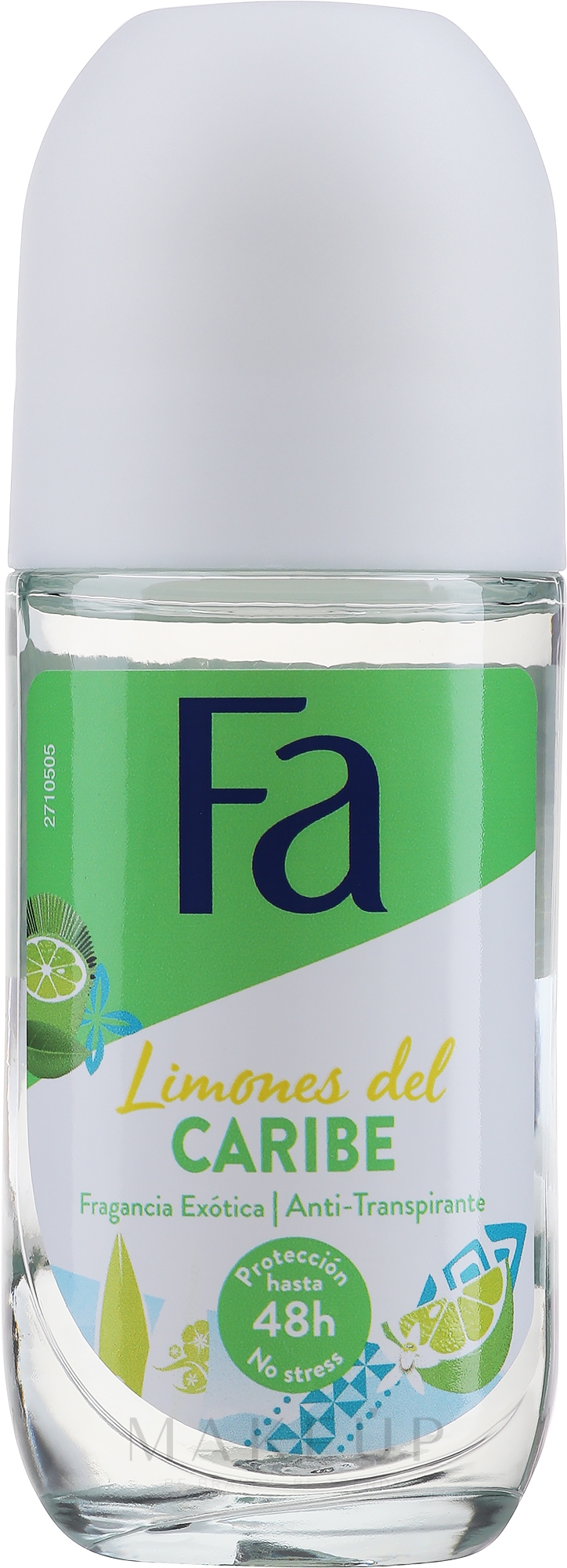 Deo Roll-on Antitranspirant - Fa Caribbean Lemon Deodorant — Bild 50 ml