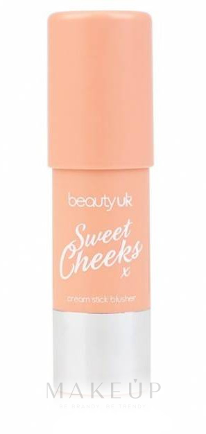 Cremiger Gesichtsrouge-Stick - Beauty UK Sweet Cheeks Cream Stick Blusher — Bild 1 - Peachy Cream