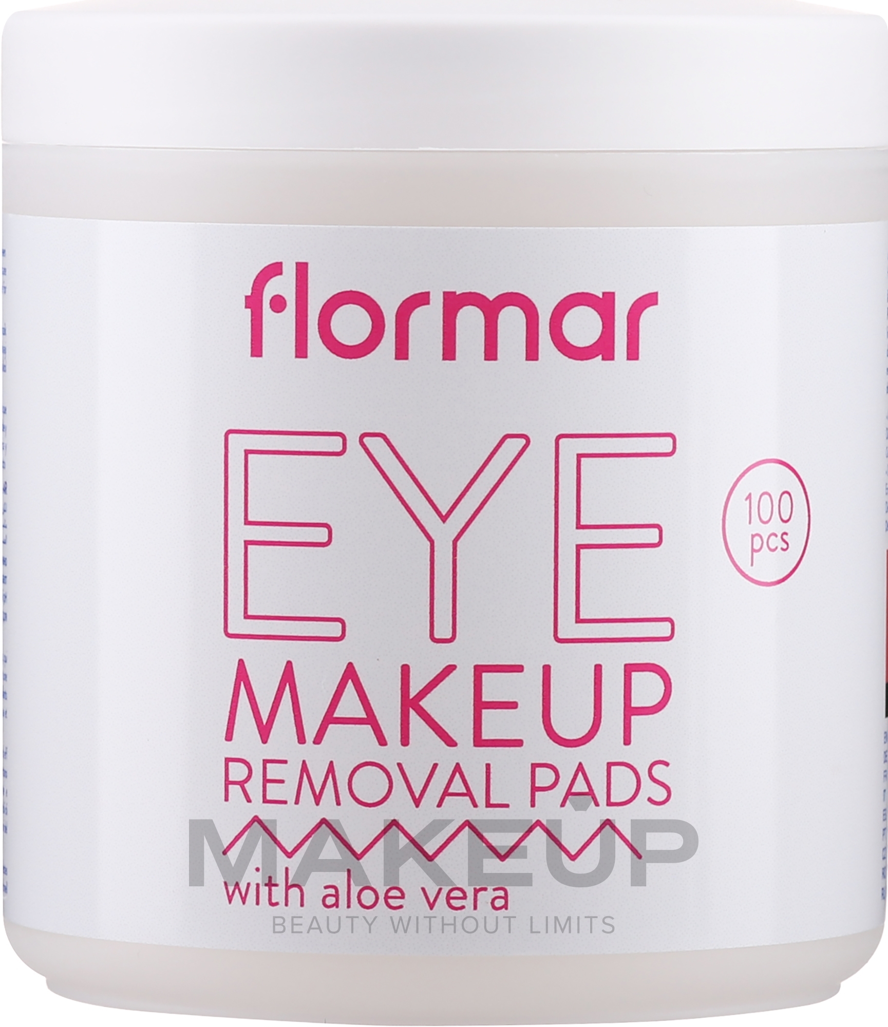 Abschminkpads mit Aloe Vera - Flormar Eye Make-Up Removal Pads with Aloe-Vera — Bild 100 St.