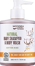 Düfte, Parfümerie und Kosmetik Shampoo-Körpergel für Babys mit Baumwolle - Wooden Spoon Natural Baby Shampoo & Body Wash Cotton Kiss