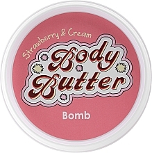 Körperbutter Erdbeere und Sahne - Bomb Cosmetics Strawberry & Cream Body Butter — Bild N1