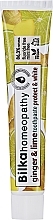 Schützende aufhellende und homöopathische Zahnpasta mit Ingwer & Limette - Bilka Homeopathy Ginger And Lime Toothpaste — Bild N2