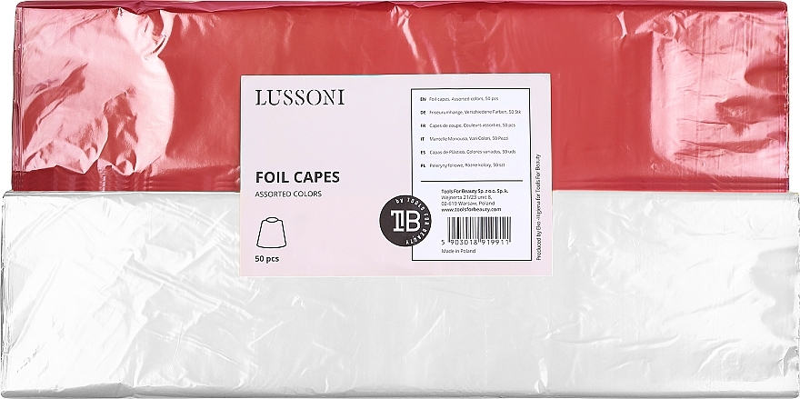 Folienumhänge rot und weiß - Lussoni Foil Capes  — Bild N1