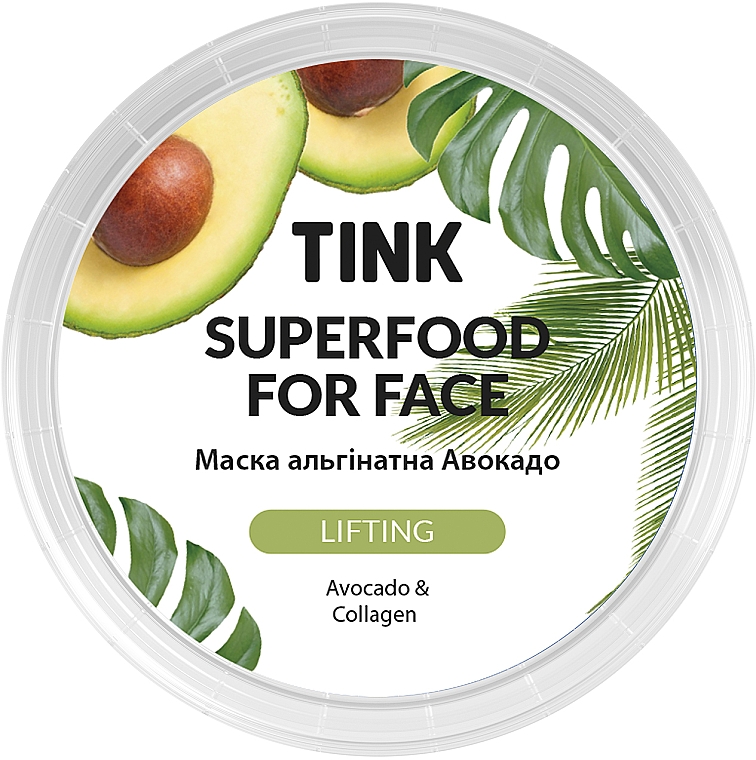 Anti-Aging Alginatmaske mit Avocado und Kollagen - Tink SuperFood For Face Alginate Mask — Bild N2