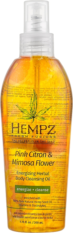 Körperreinigungsöl - Hempz Fresh Fusions Pink Citron & Mimosa Flower Energizing Herbal Body Cleansing Oil — Bild N1