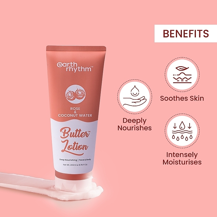 Körperlotion - Earth Rhythm Rose And Coconut Butter Body Lotion — Bild N3