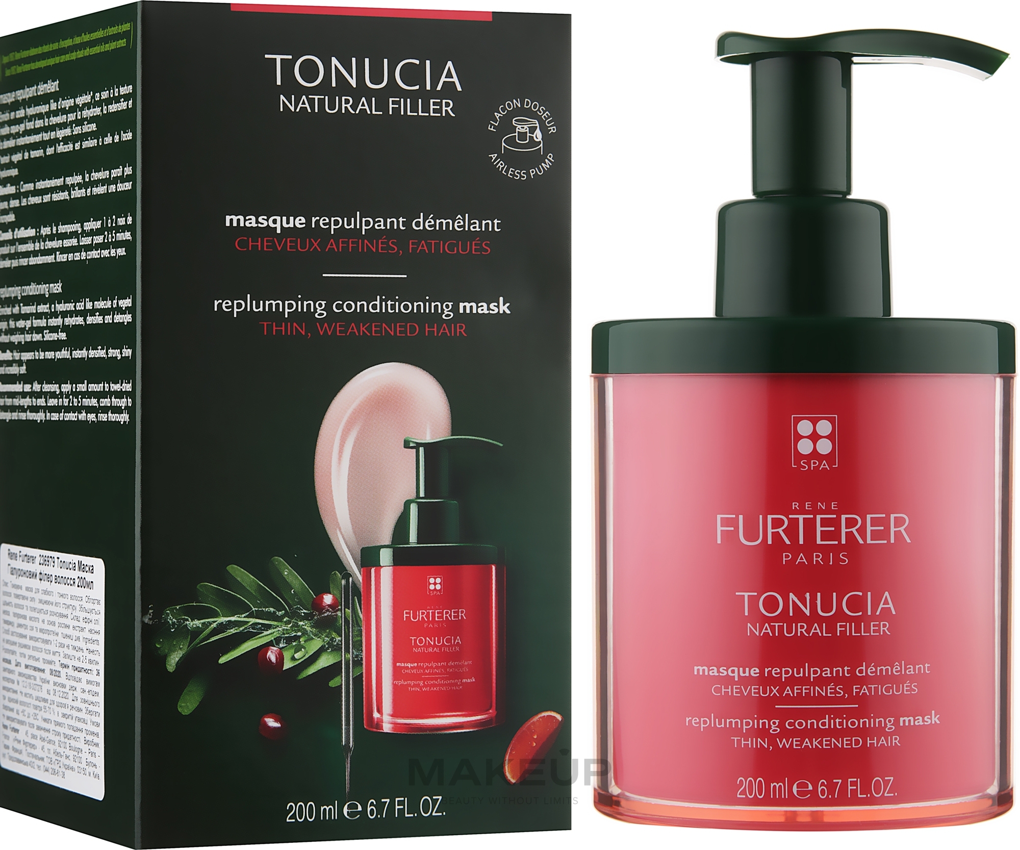 Maske für dünnes und geschwächtes Haar - Rene Furterer Tonucia Natural Filler Replumping Conditioning Mask — Bild 200 ml